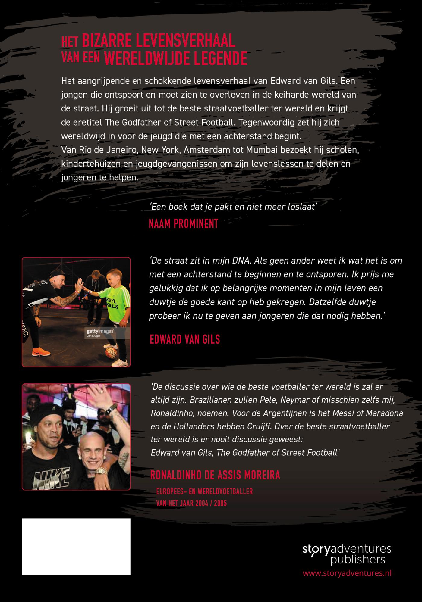 Achterkant van Edward van Gils. The Godfather of Street Football Speaks!