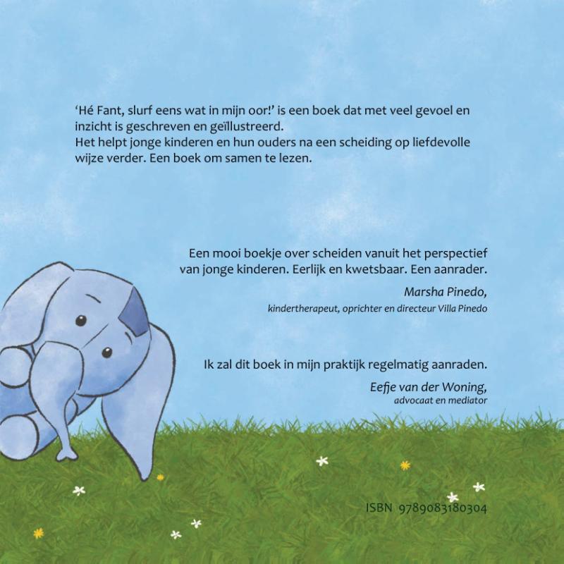 Achterkant van Hé Fant, slurf eens wat in mijn oor!