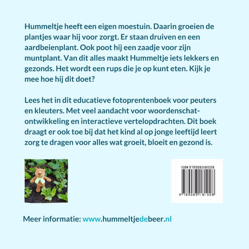 Achterkant van Hummeltje eet gezond