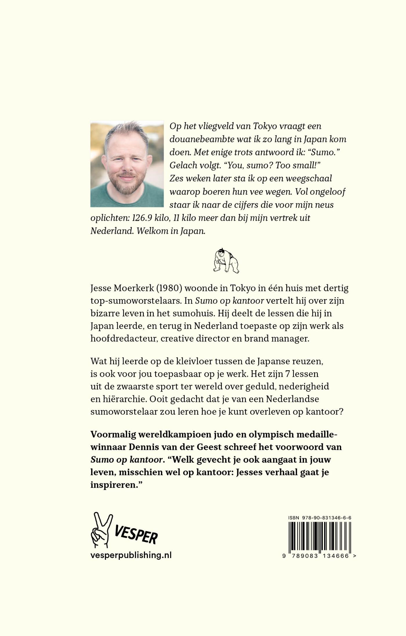 Achterkant van Sumo op kantoor