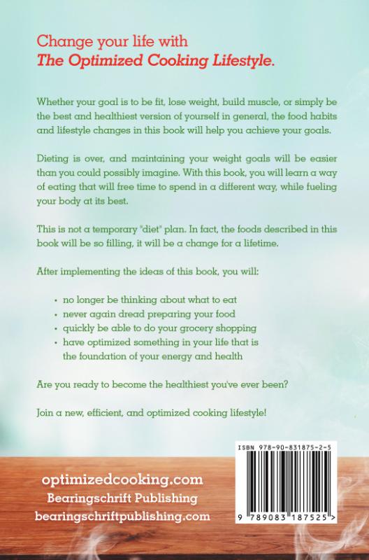 Achterkant van The Optimized Cooking Lifestyle