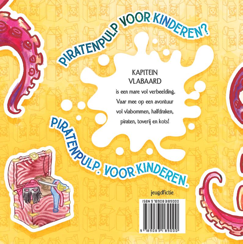Achterkant van Kapitein Vlabaard