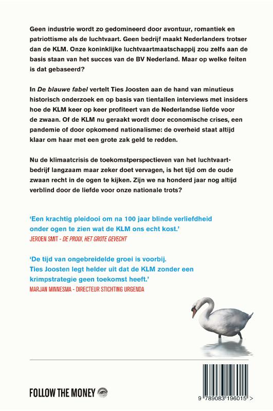 Achterkant van De blauwe fabel