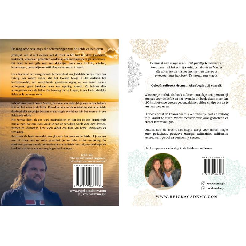Achterkant van De vrouw van magie & De kracht van magie boeken duo