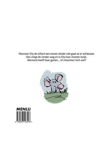 Achterkant van Elly de Olifant