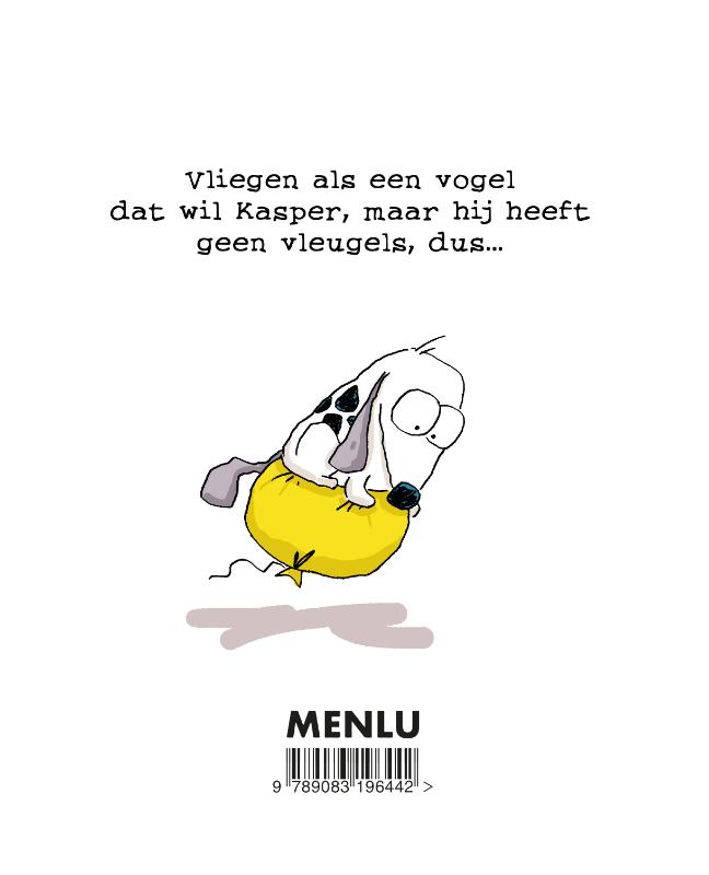 Achterkant van Kasper gaat vliegen