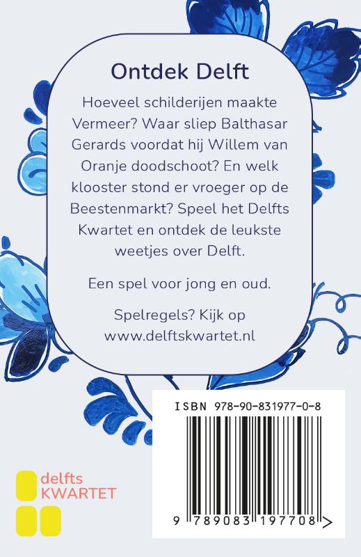 Achterkant van Delfts kwartet