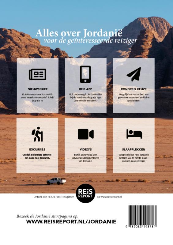 Achterkant van Jordanië reisgids magazine