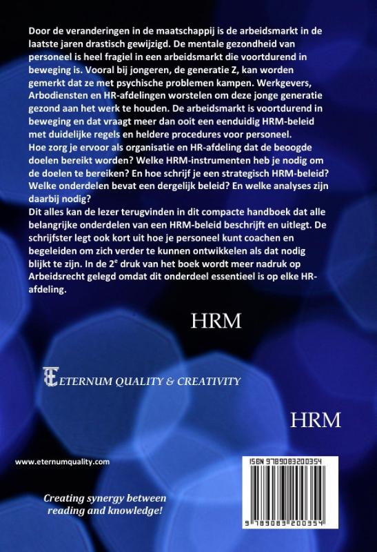 Achterkant van Handboek strategisch HR-beleid