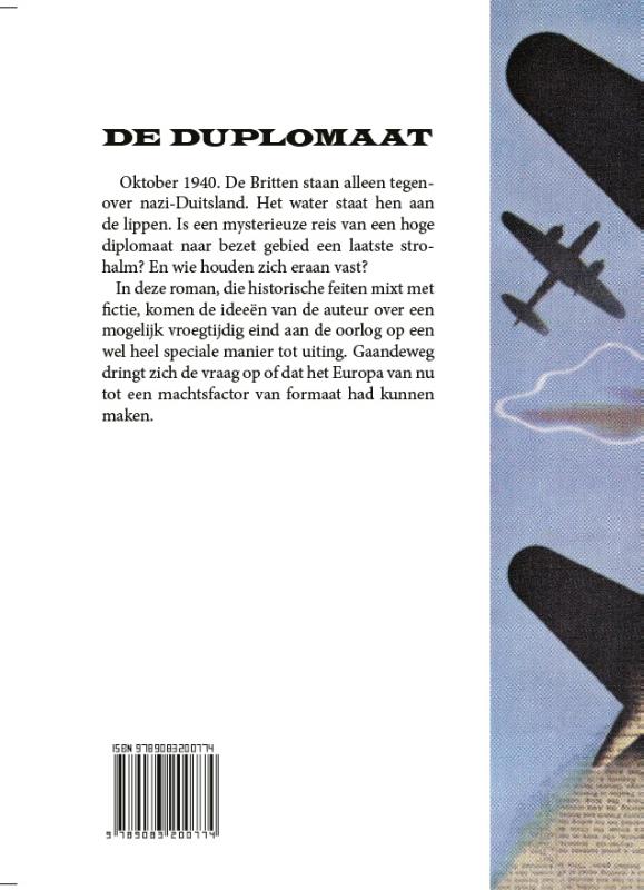 Achterkant van DE DUPLOMAAT