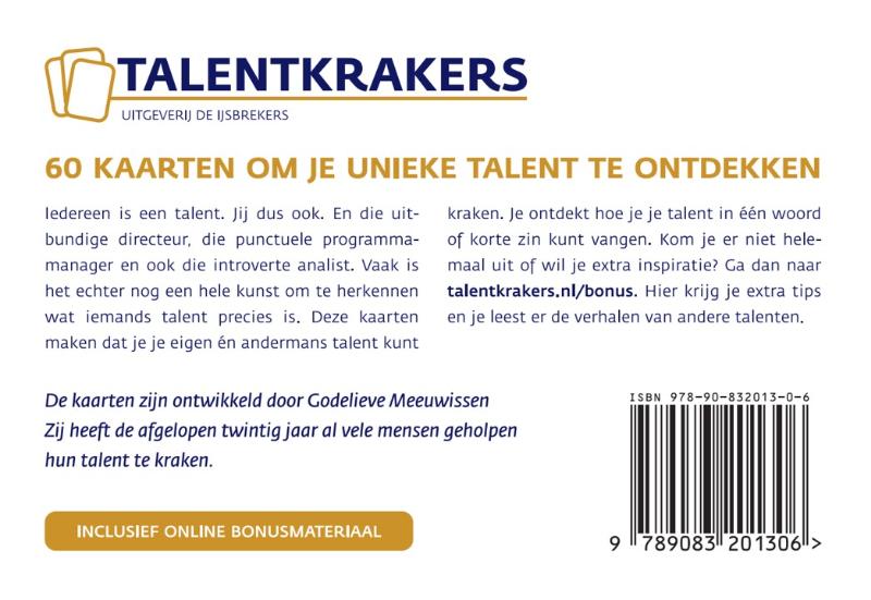 Achterkant van Talentkrakers
