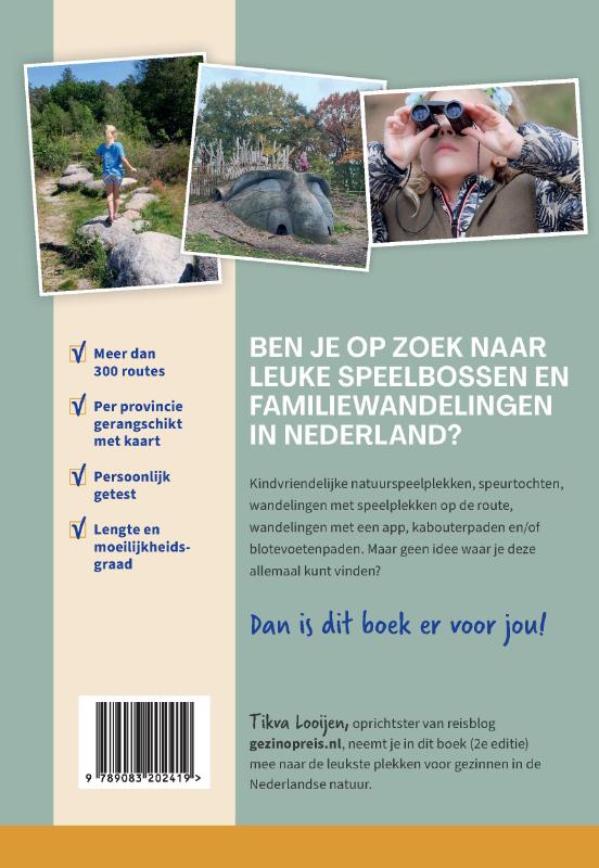 Achterkant van 300+ Speelbossen en familiewandelingen in Nederland