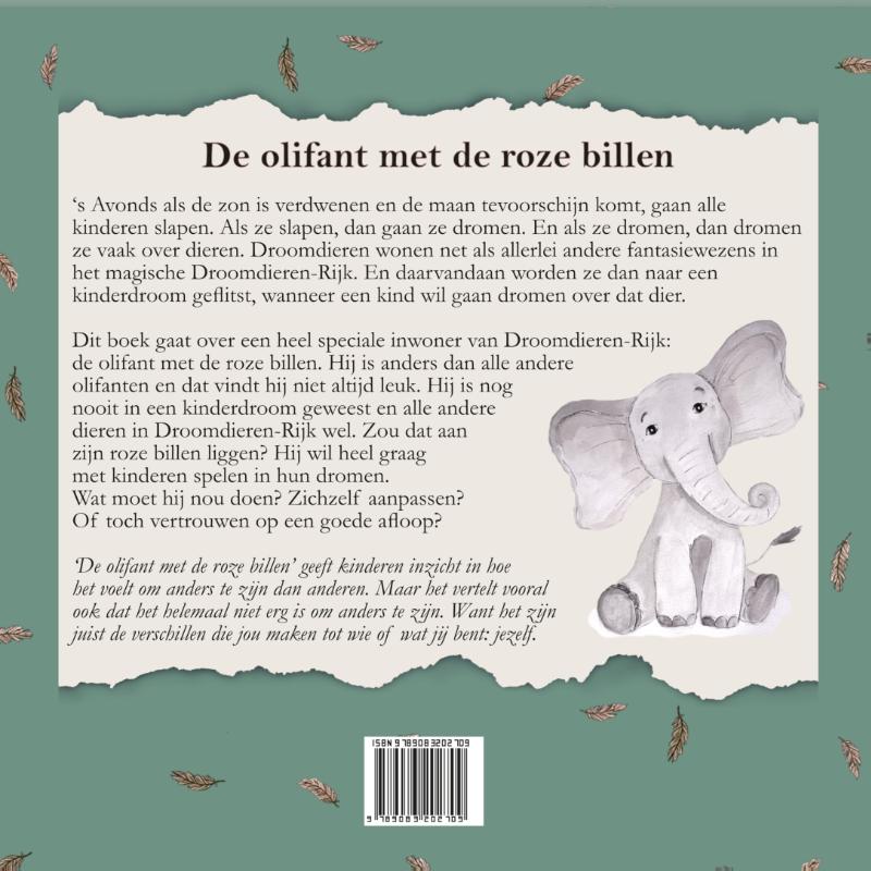 Achterkant van De olifant met de roze billen