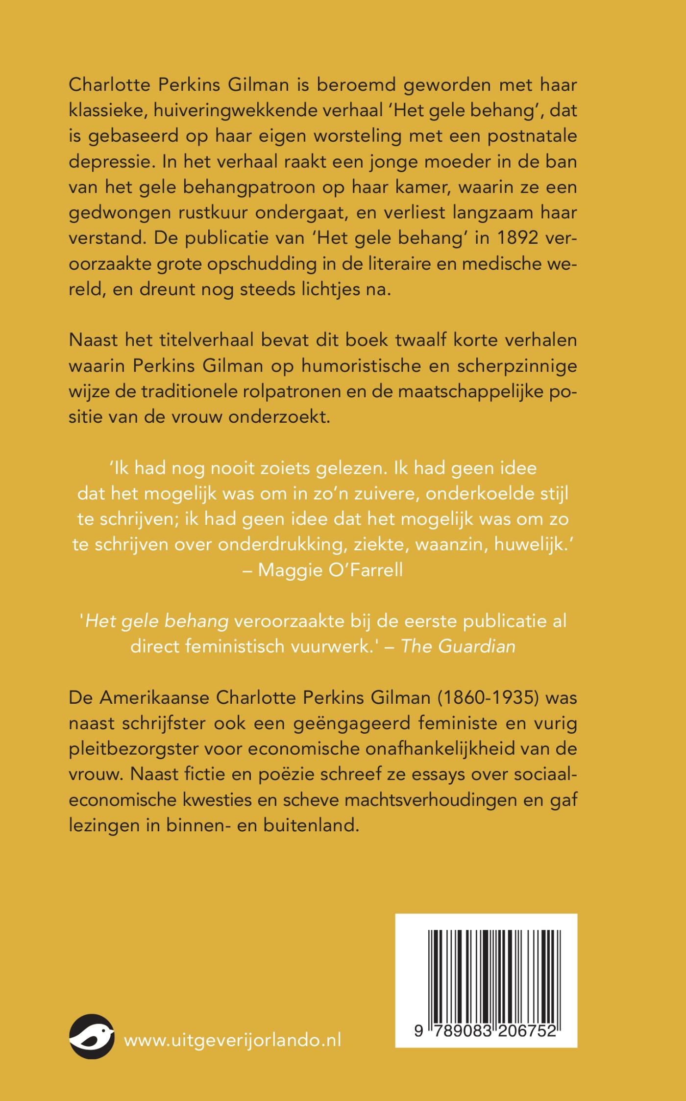 Achterkant van Het gele behang en andere verhalen