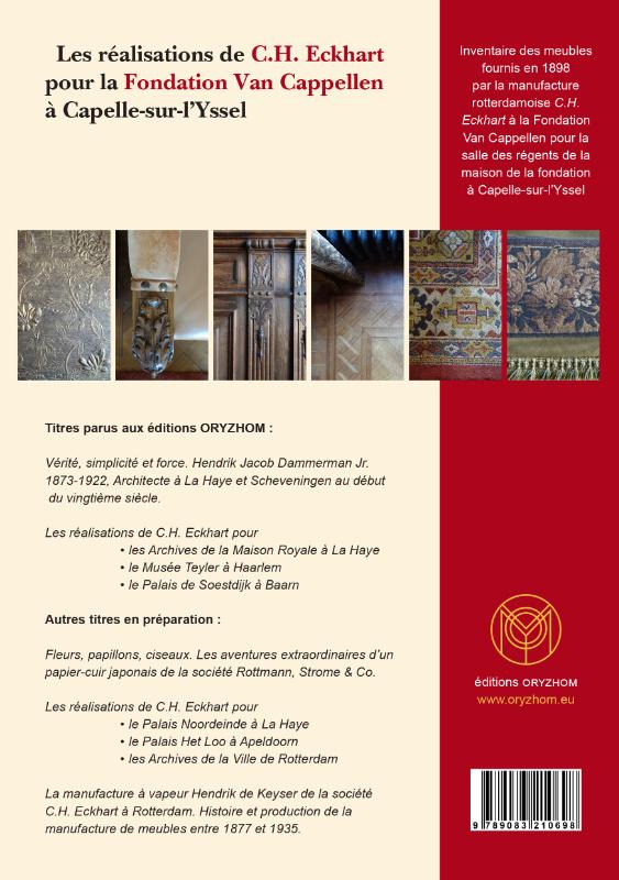Achterkant van Les réalisations de C.H. Eckhart pour la Fondation Van Cappellen à Capelle-sur-l'Yssel
