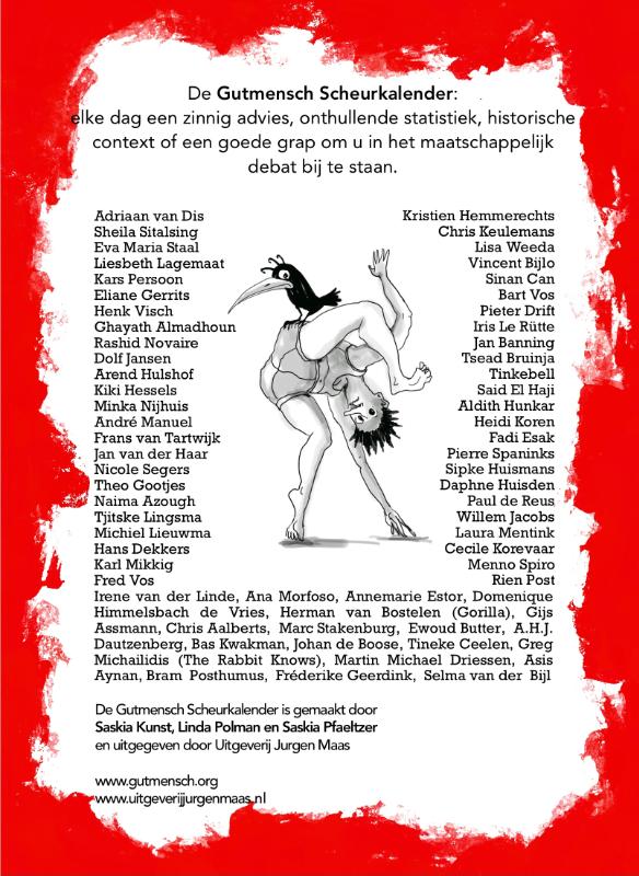 Achterkant van Gutmensch Scheurkalender 2023