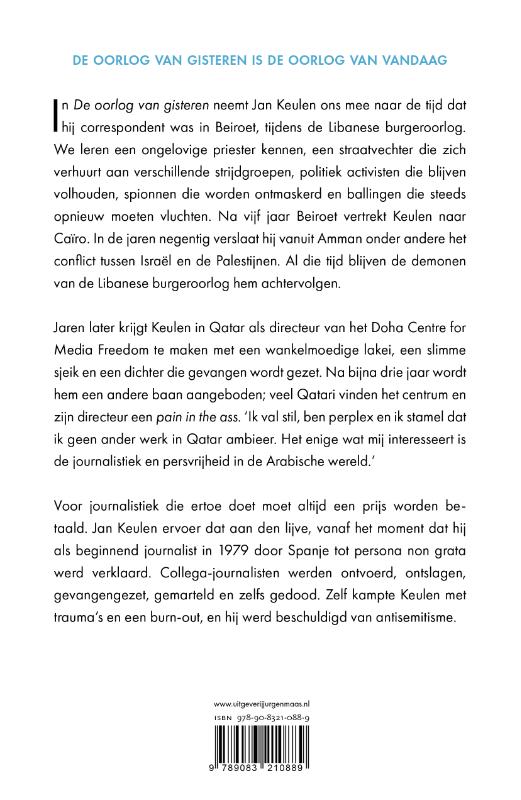 Achterkant van De oorlog van gisteren