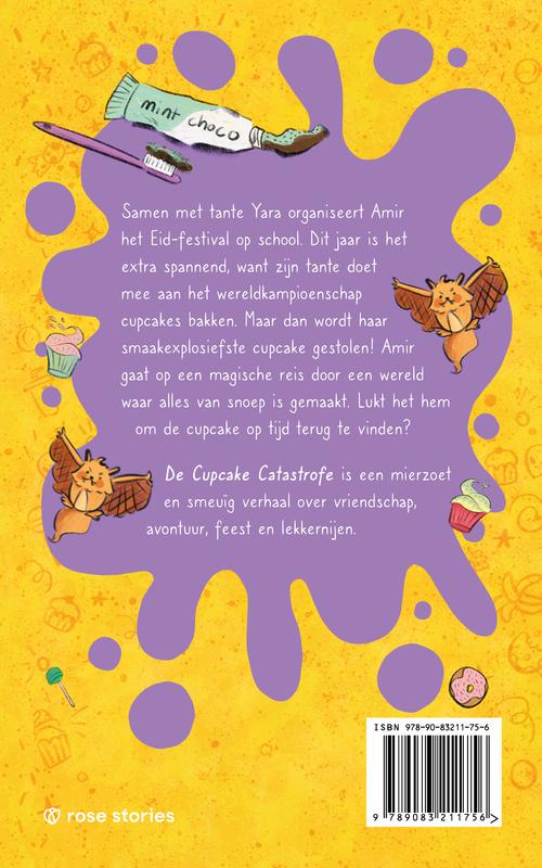 Achterkant van De Cupcake Catastrofe