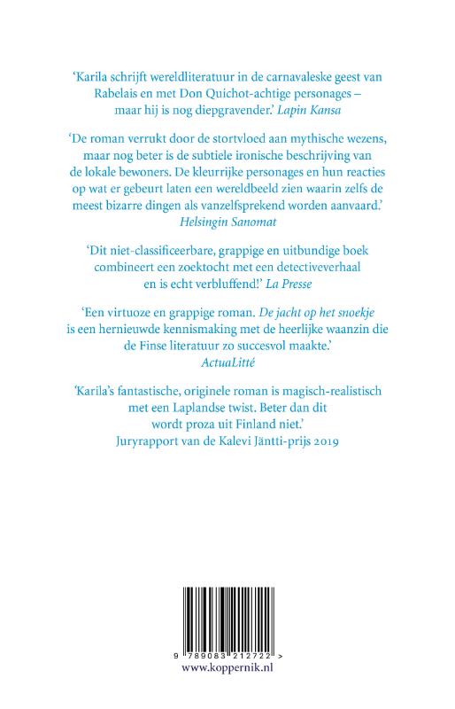 Achterkant van De jacht op het snoekje