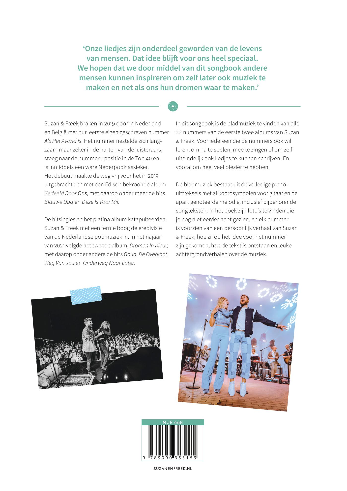 Achterkant van Suzan & Freek Songbook