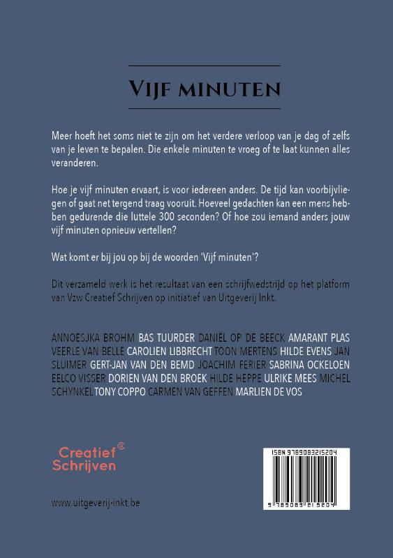 Achterkant van Vijf minuten