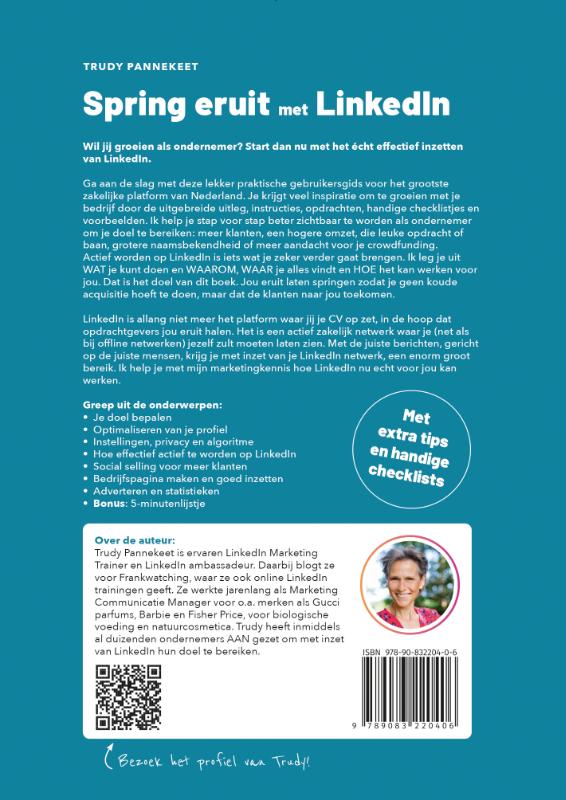 Achterkant van Spring eruit met LinkedIn