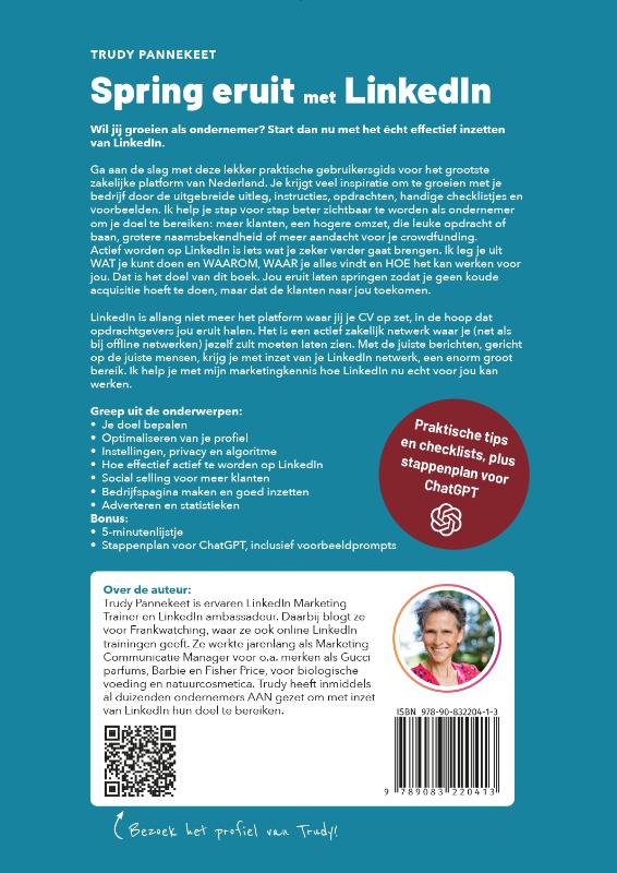 Achterkant van Spring eruit met LinkedIn