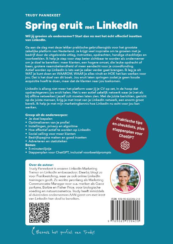 Achterkant van Spring eruit met LinkedIn