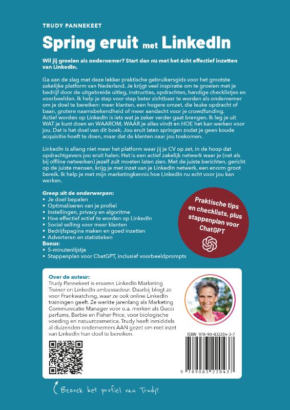 Achterkant van Spring eruit met LinkedIn
