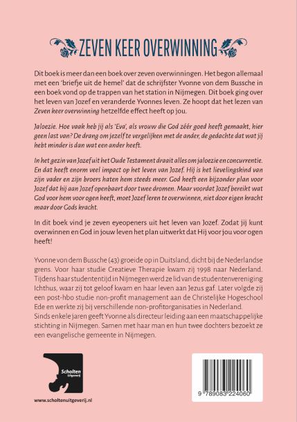 Achterkant van Zeven keer overwinning