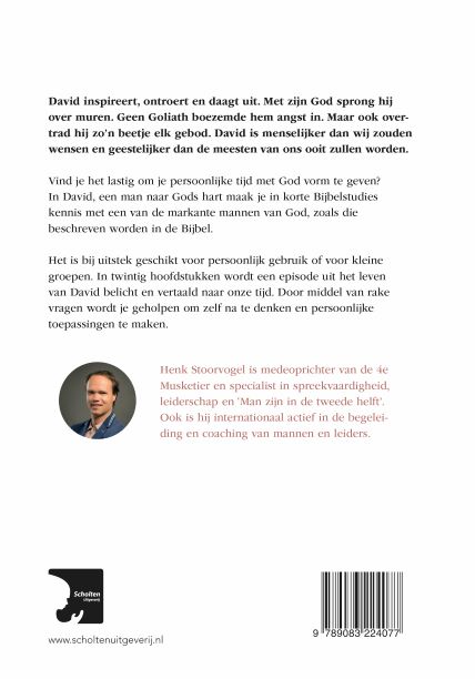 Achterkant van David, een man naar Gods hart