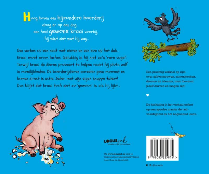 Achterkant van De koe zonder veren