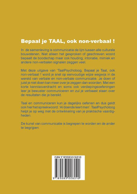 Achterkant van TaalPsycholoog