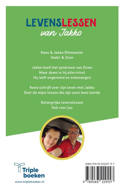 Achterkant van Levenslessen van Jakko