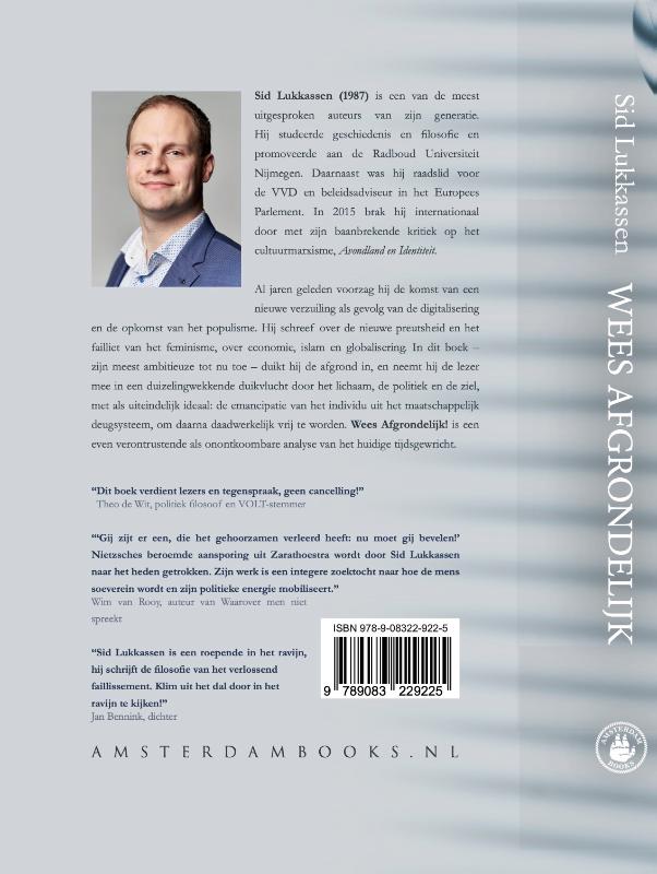 Achterkant van Wees Afgrondelijk