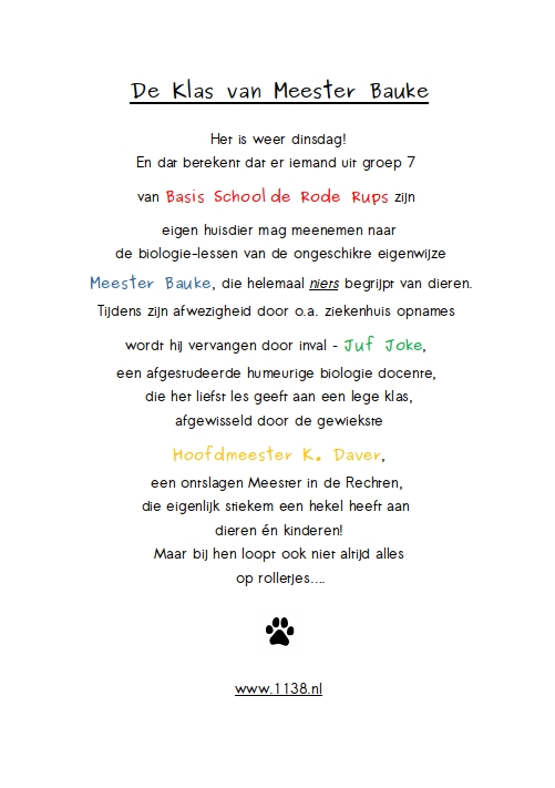Achterkant van De Klas van Meester Bauke