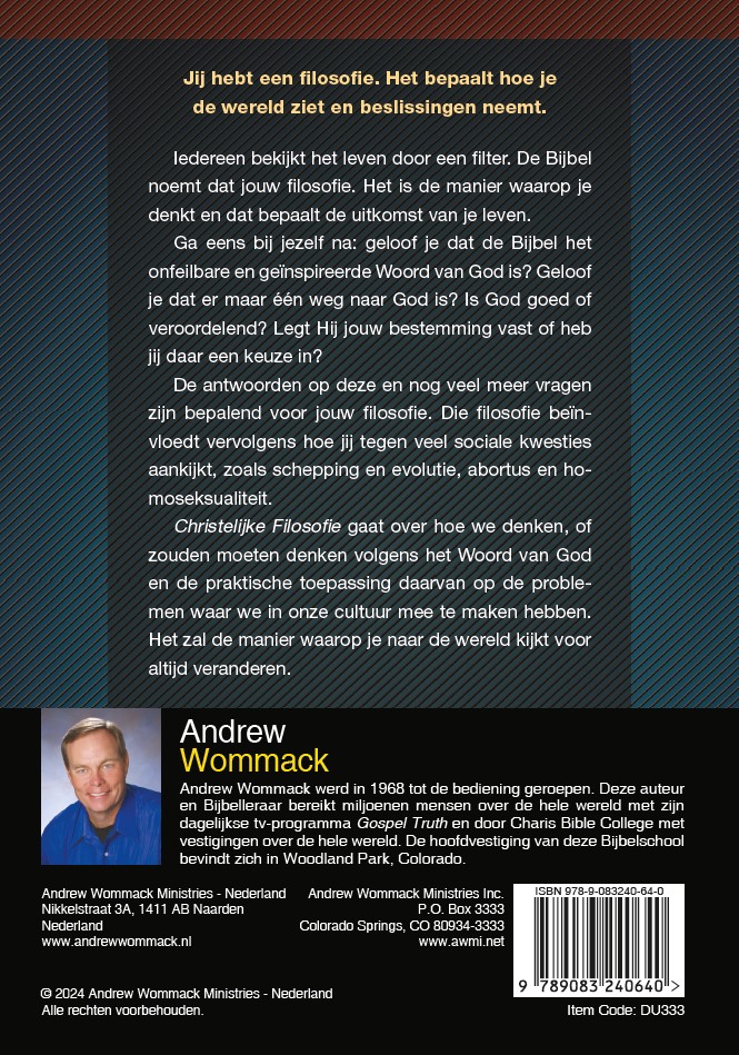 Achterkant van Christelijke filosofie