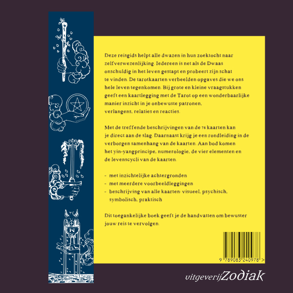 Achterkant van Tarot Reisgids voor dwazen