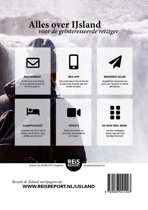 Achterkant van IJsland reisgids magazine 2023 + inclusief gratis app