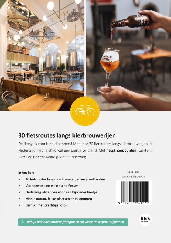 Achterkant van De bierfietsgids van Nederland - 30 fietsroutes langs brouwerijen