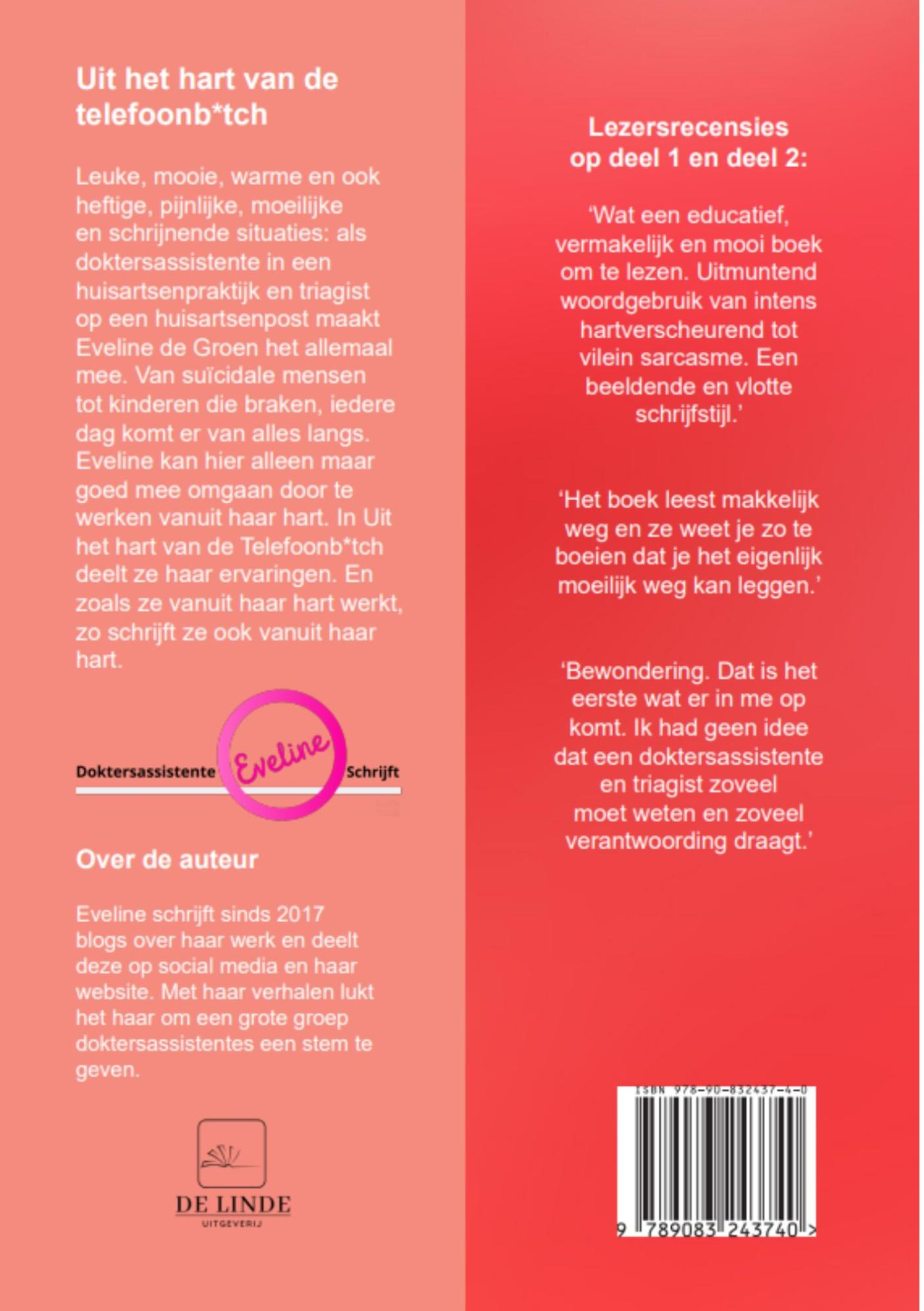 Achterkant van Uit het hart van de Telefoonb*tch