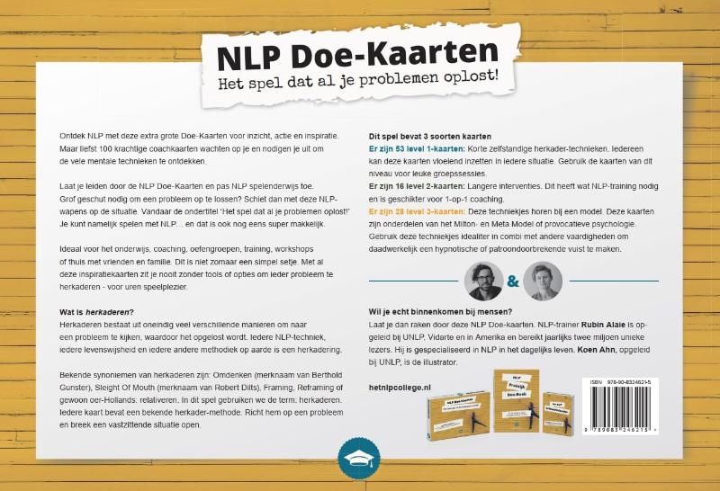Achterkant van NLP Doe-kaarten