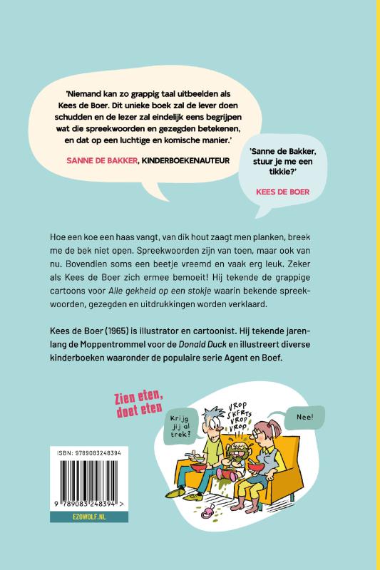 Achterkant van Alle gekheid op een stokje