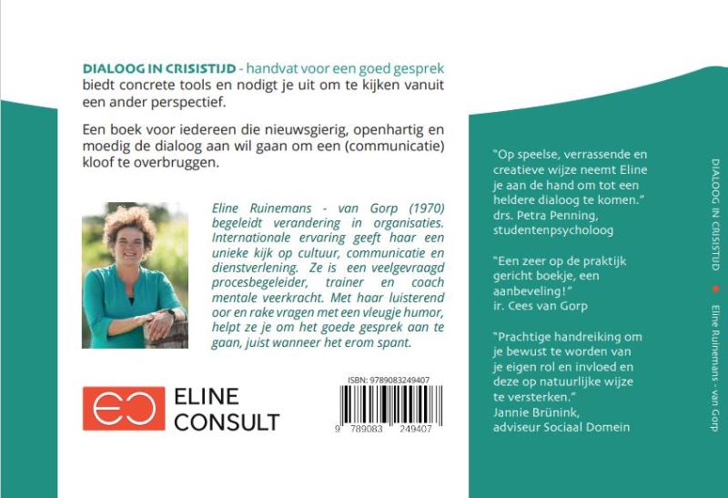 Achterkant van Dialoog in crisistijd