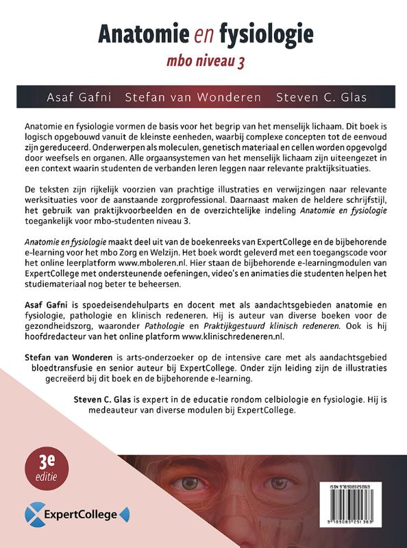 Achterkant van Anatomie en fysiologie