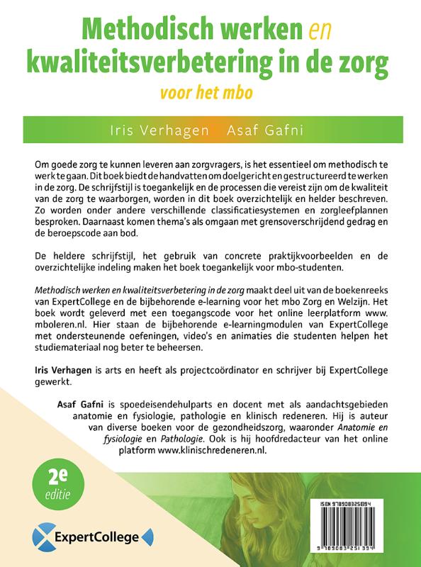 Achterkant van Methodisch werken en kwaliteitsverbetering in de zorg