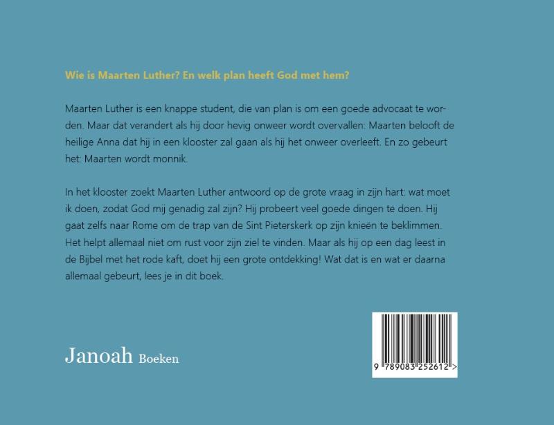 Achterkant van De ontdekking van Maarten Luther