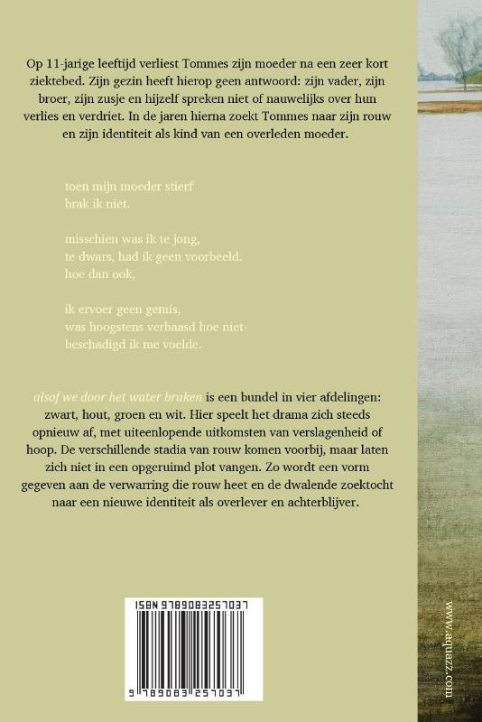 Achterkant van alsof we door het water braken