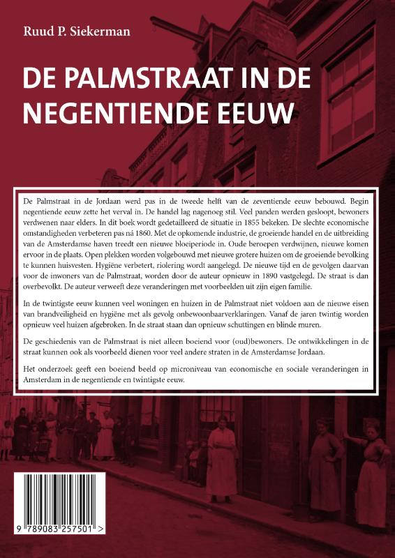 Achterkant van De Palmstraat in de negentiende eeuw