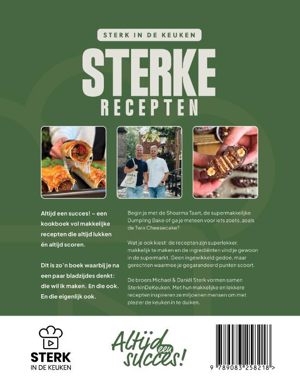 Achterkant van Sterke Recepten - Altijd een succes